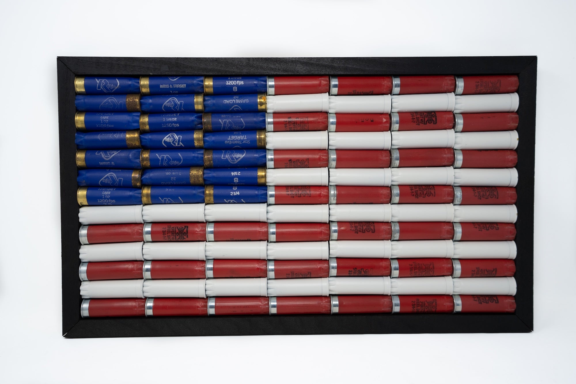 american flag shotgun shell art