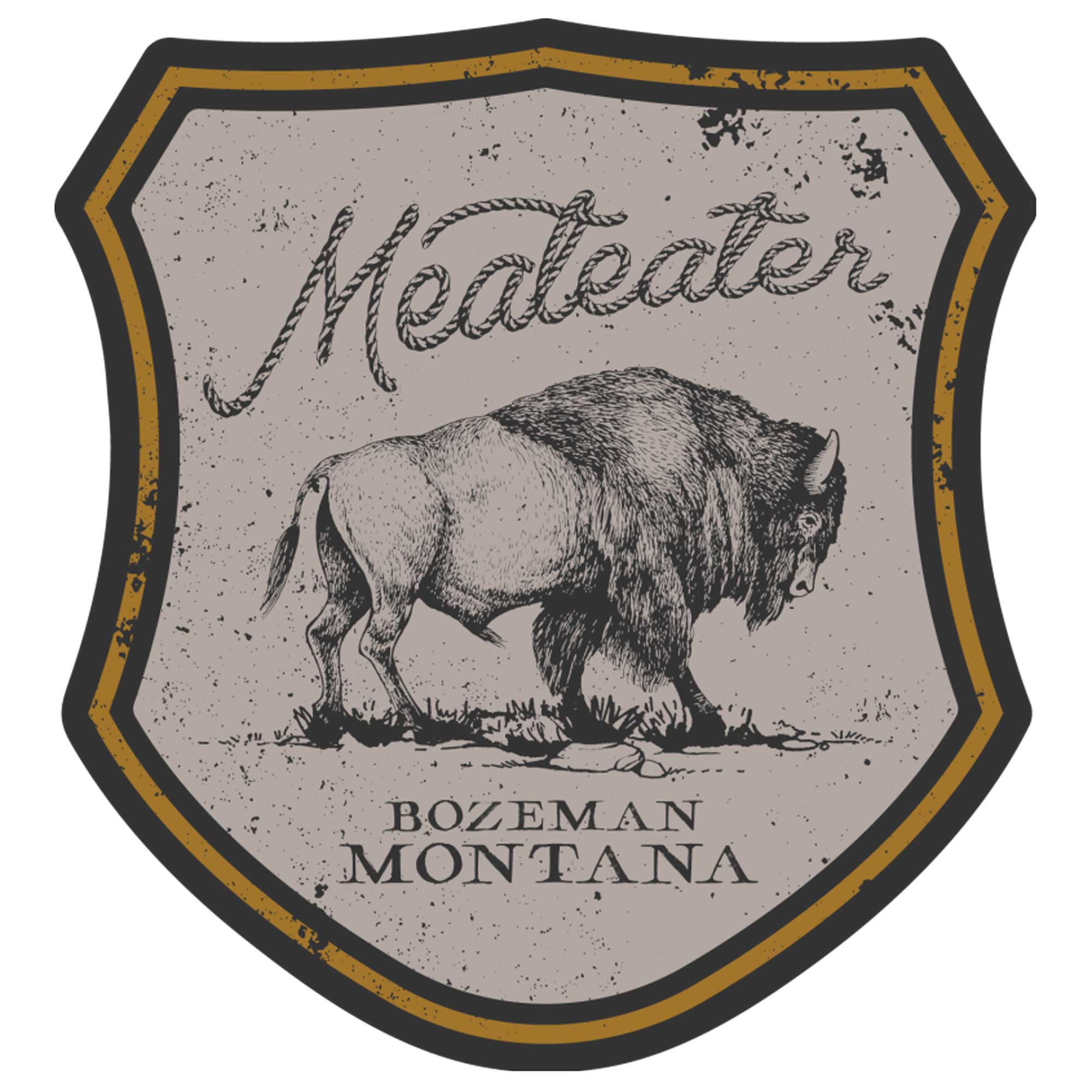 Bison Badge Sticker