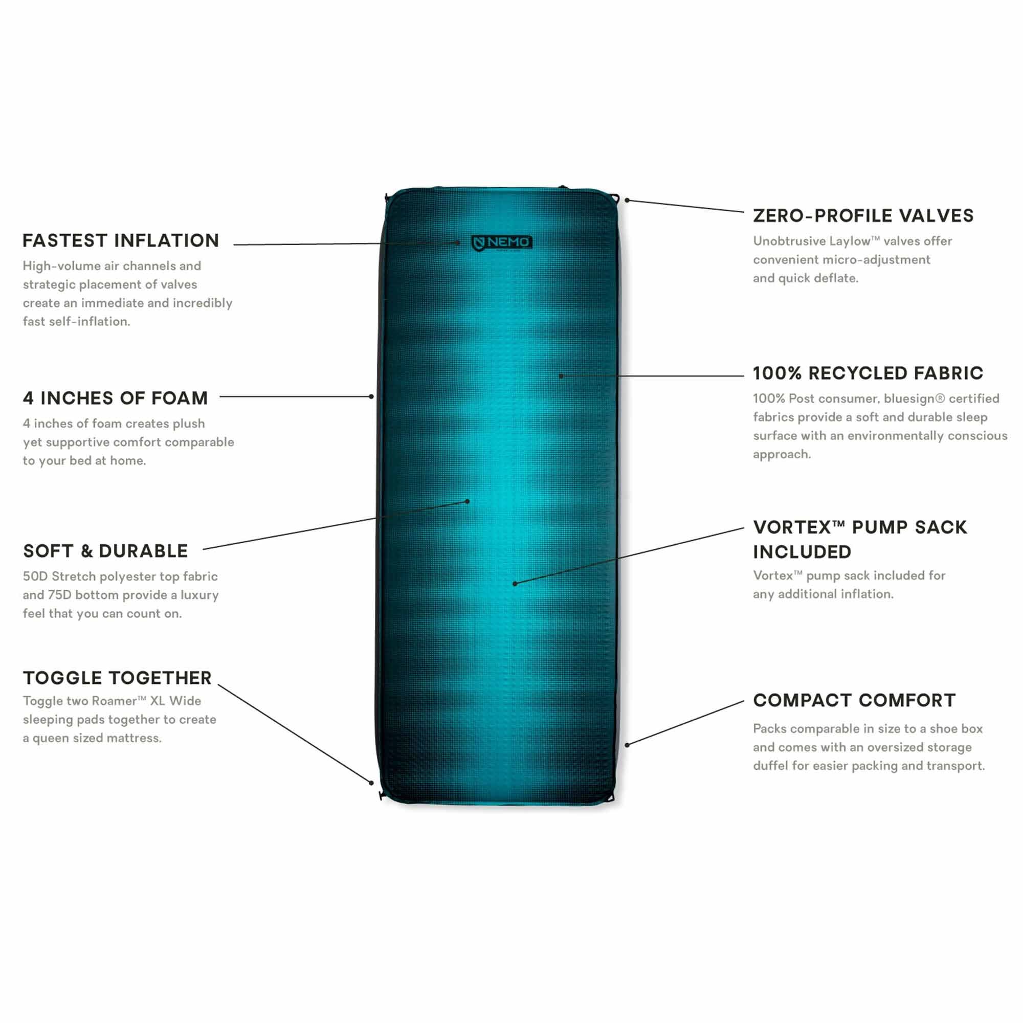 NEMO Roamer™ XL Self-Inflating Mattress Pad