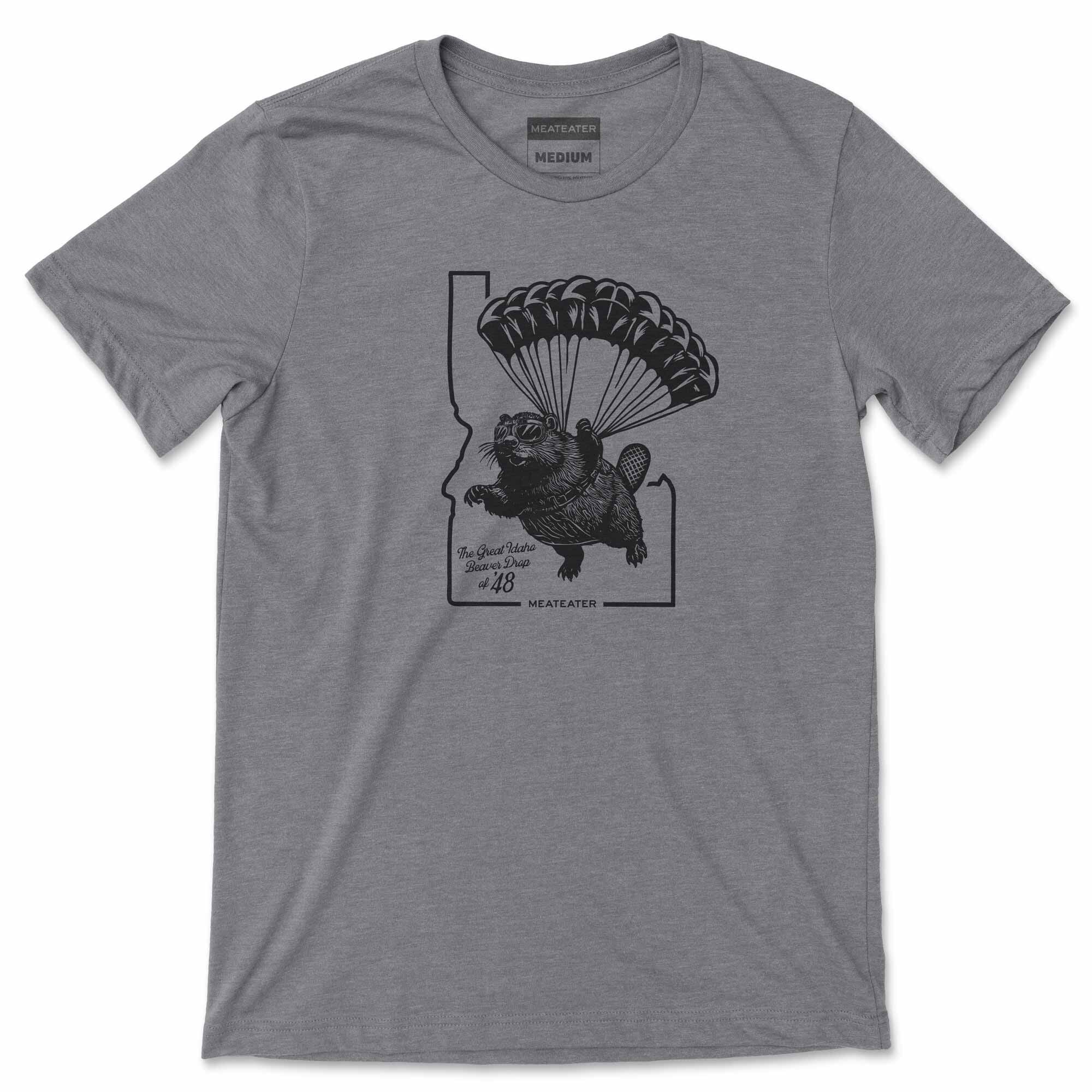 Parachuting Beaver T-Shirt