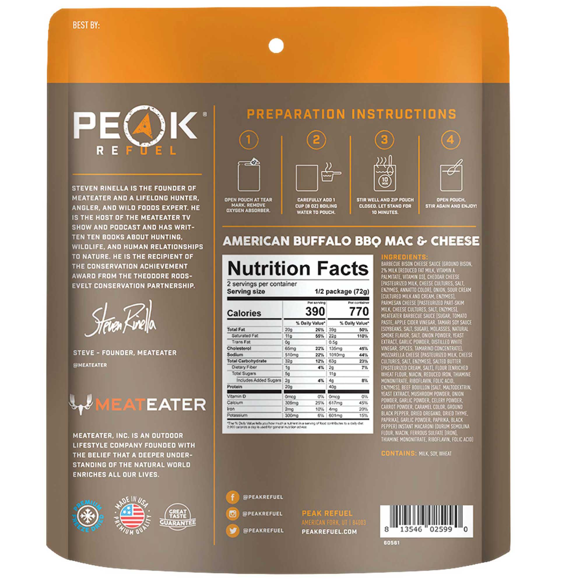 Peak Refuel American Buffalo BBQ Mac & Cheese