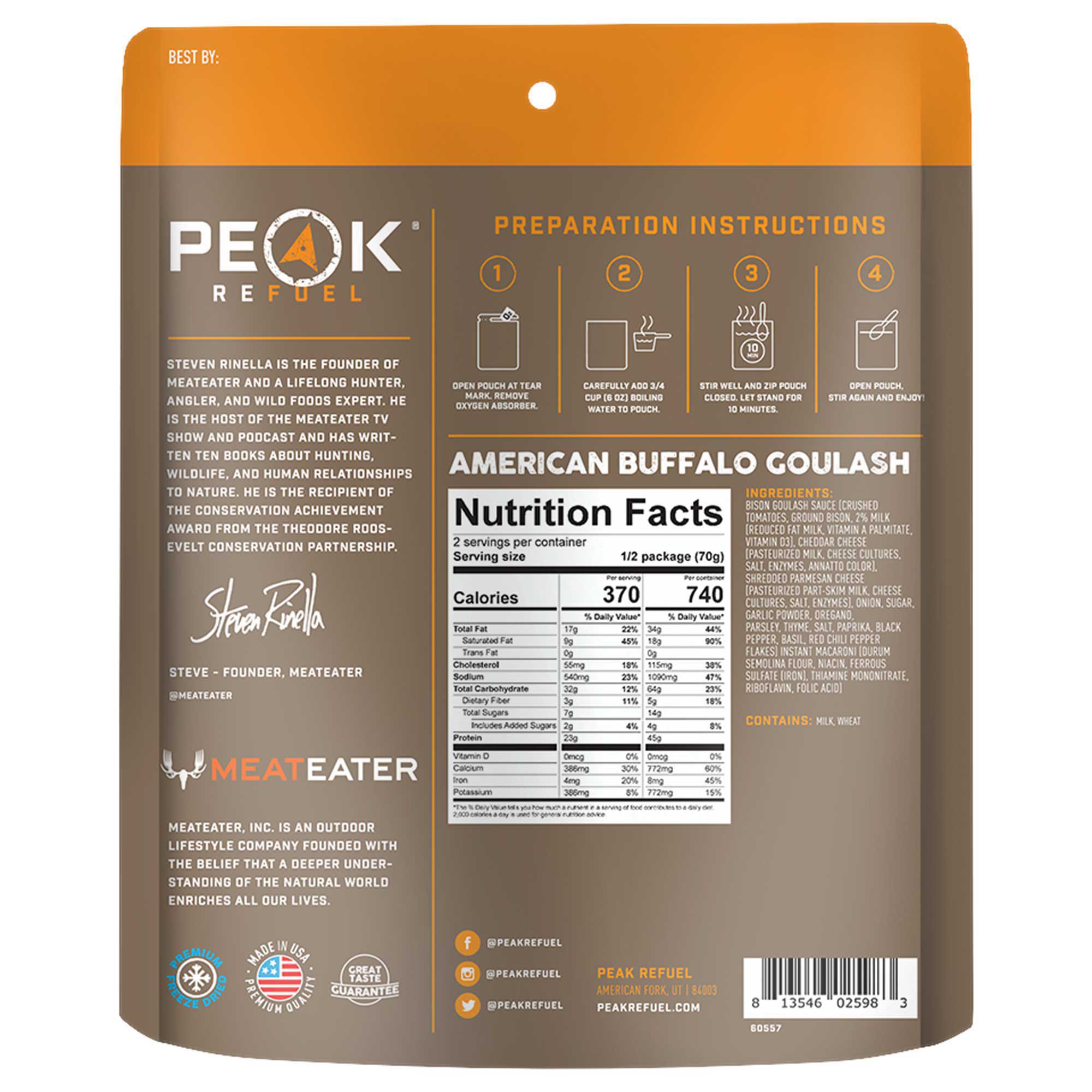 Peak Refuel American Buffalo Goulash