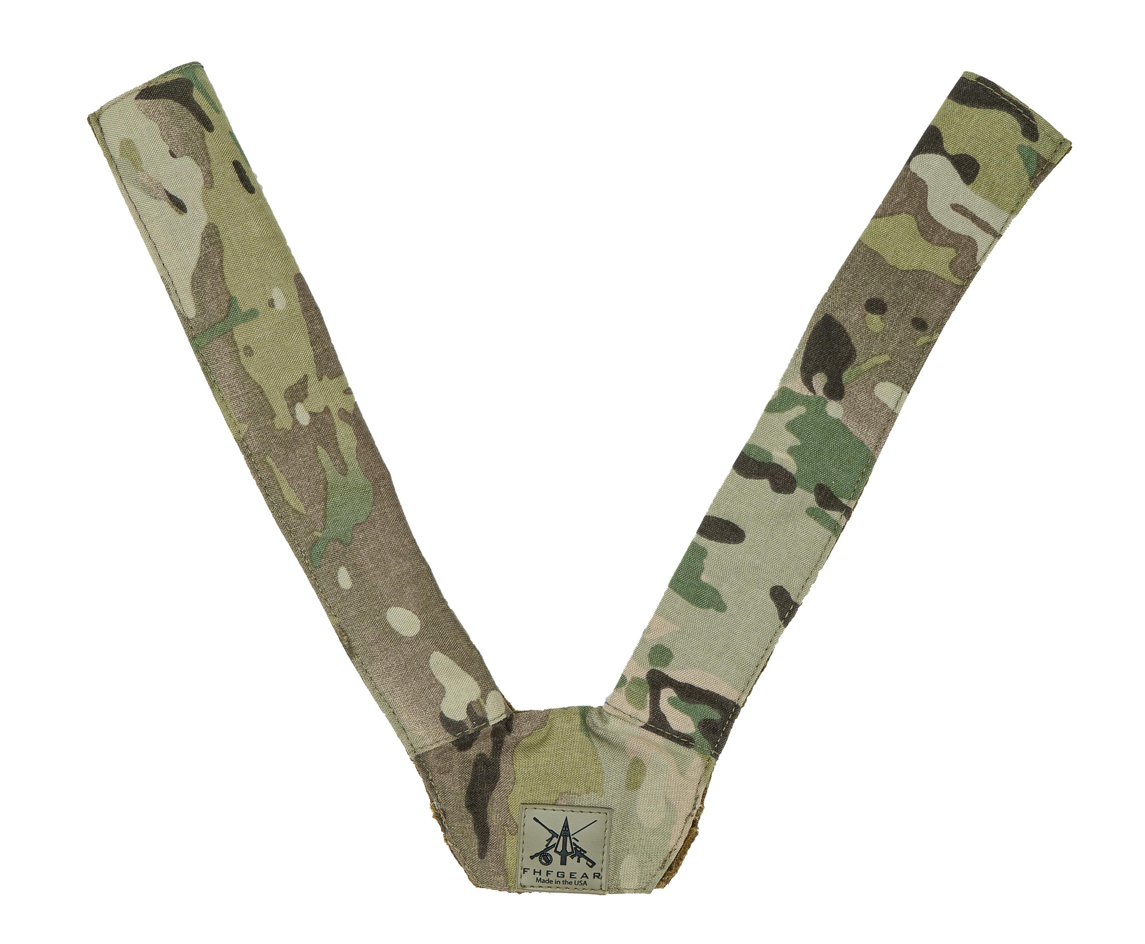 Multicam V-shaped sling pad with FHFGEAR logo.
