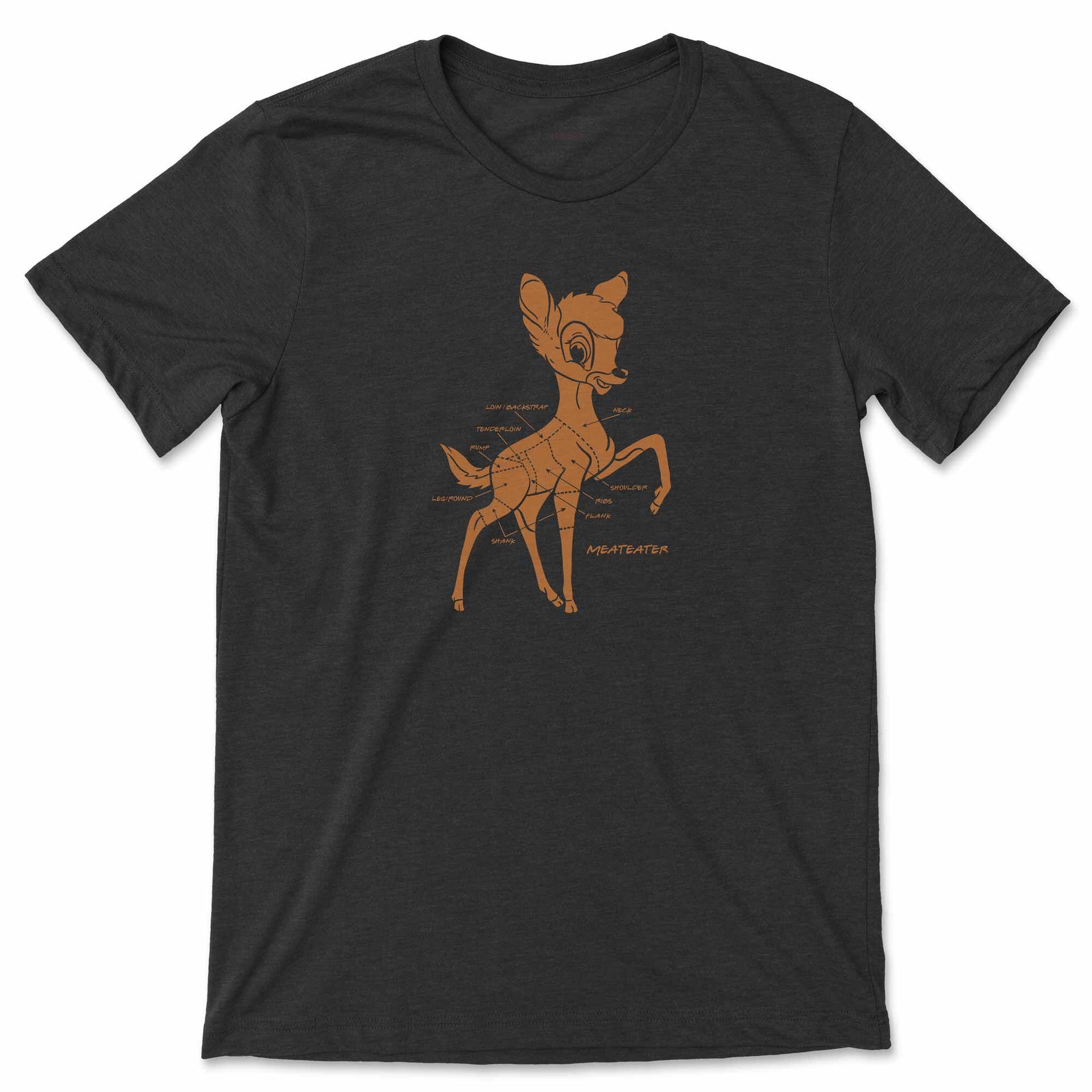 Butchering Bambi T-Shirt - Charcoal Heather / XXL