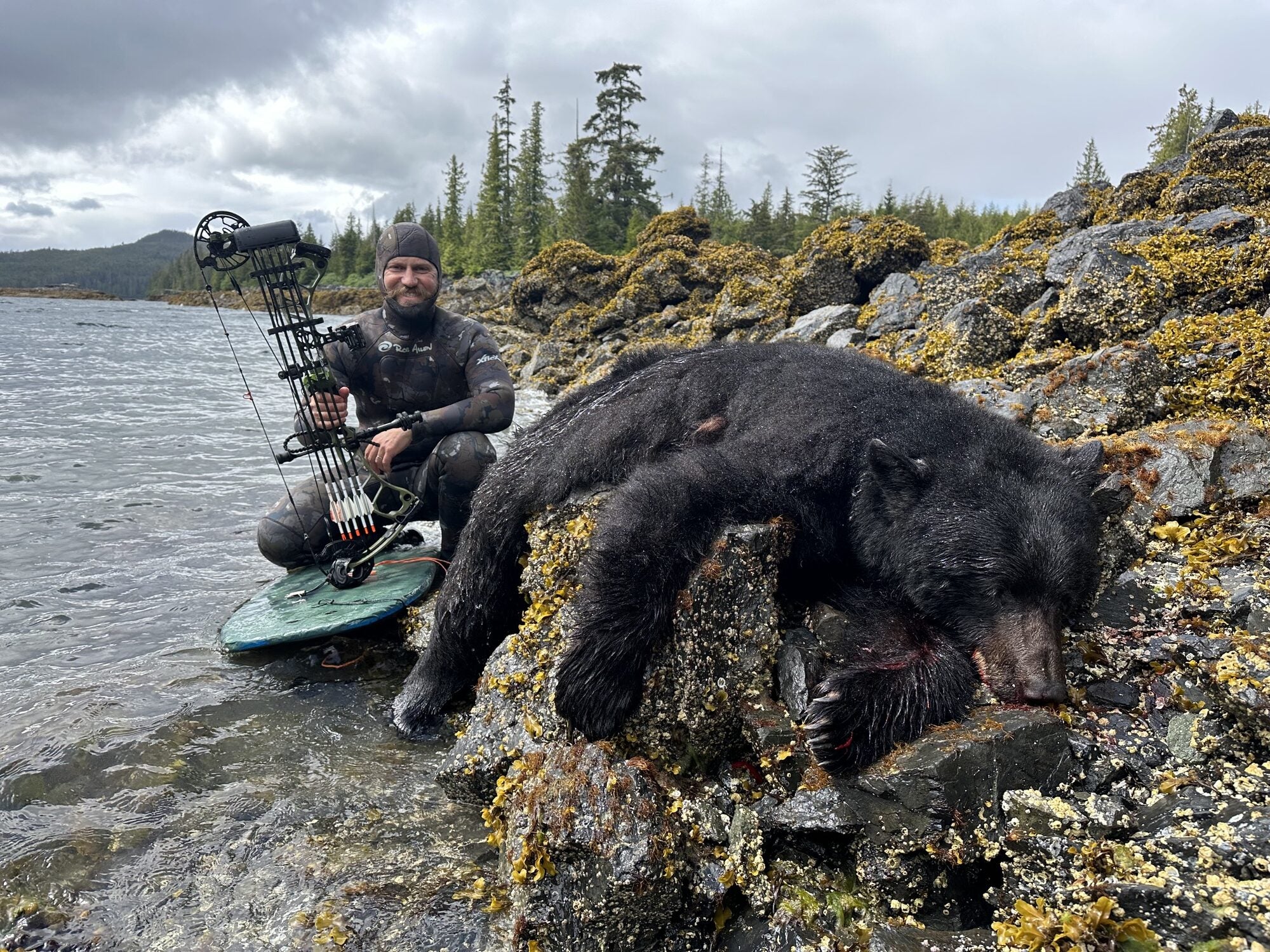 Clay Newcomb’s Alaskan Wetsuit Bear Hide