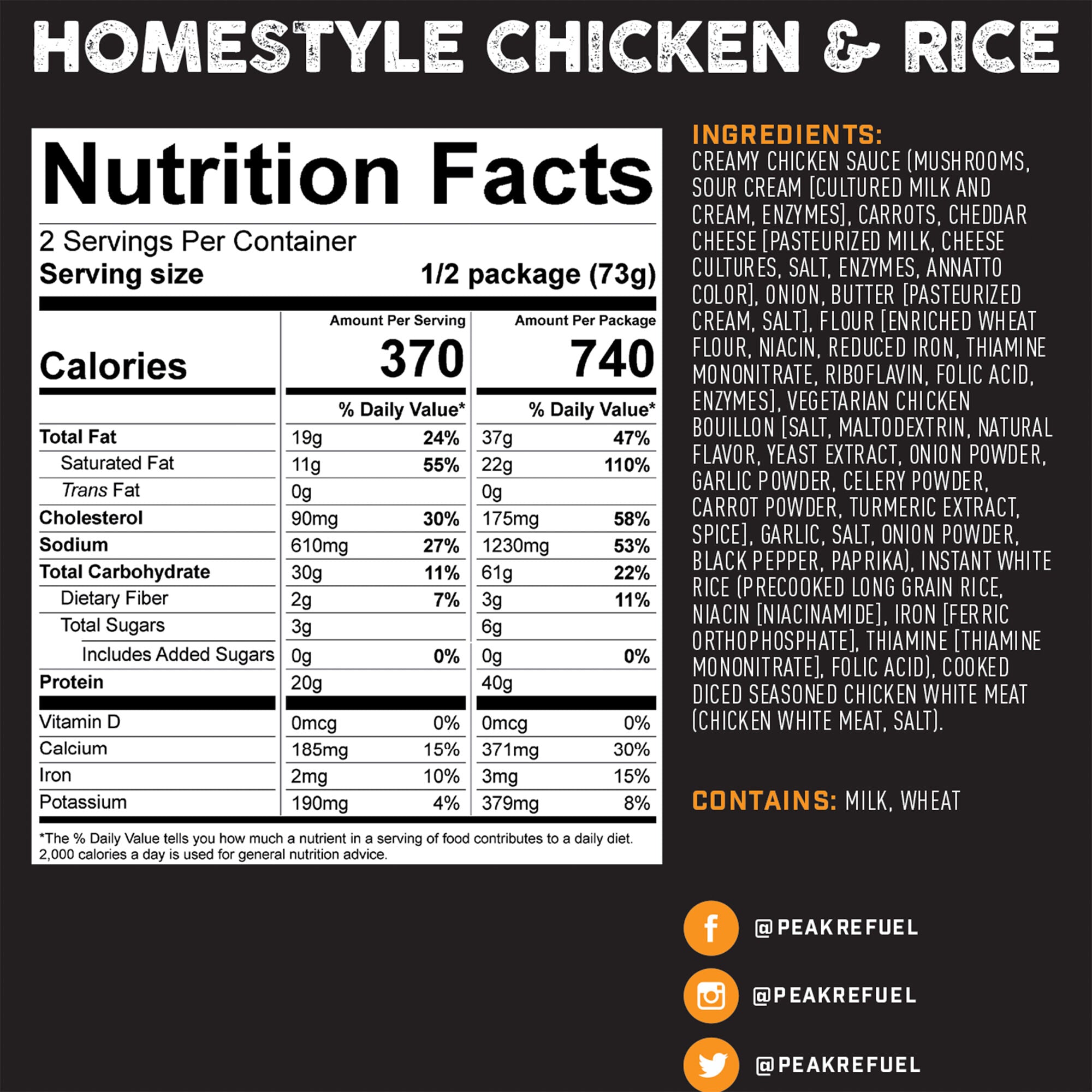 Peak Refuel Homestyle Chicken and Rice