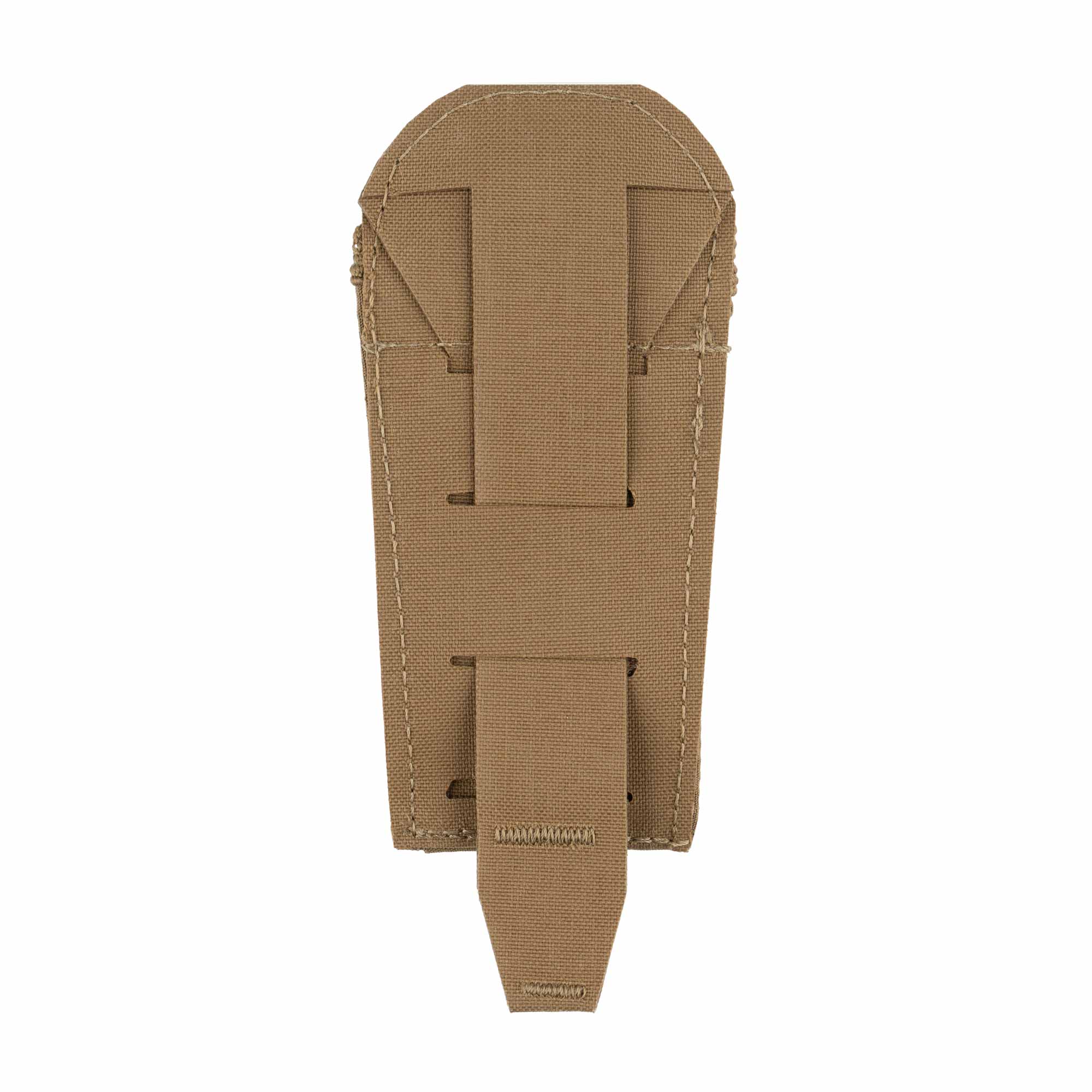 Back of brown MOLLE Pouch
