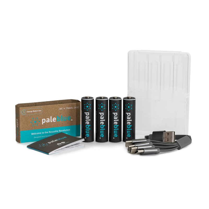 Pale Blue Rechargeable AA Batteries image number 1