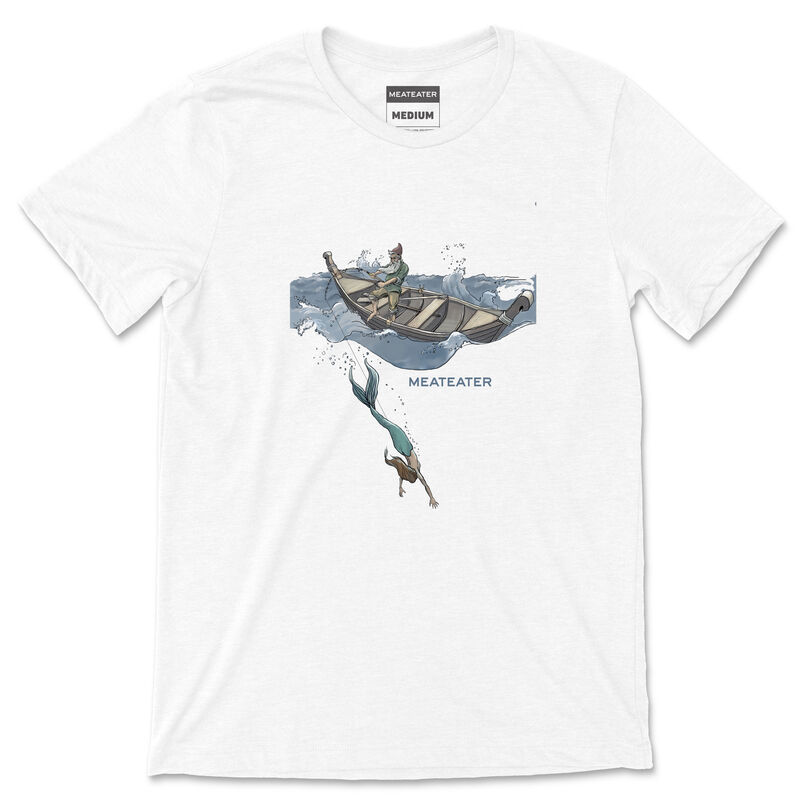 Gnome Fishing Mermaid T-Shirt image number 0