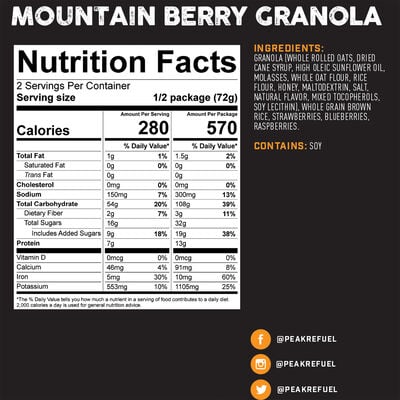 Peak Refuel Mountain Berry  Granola