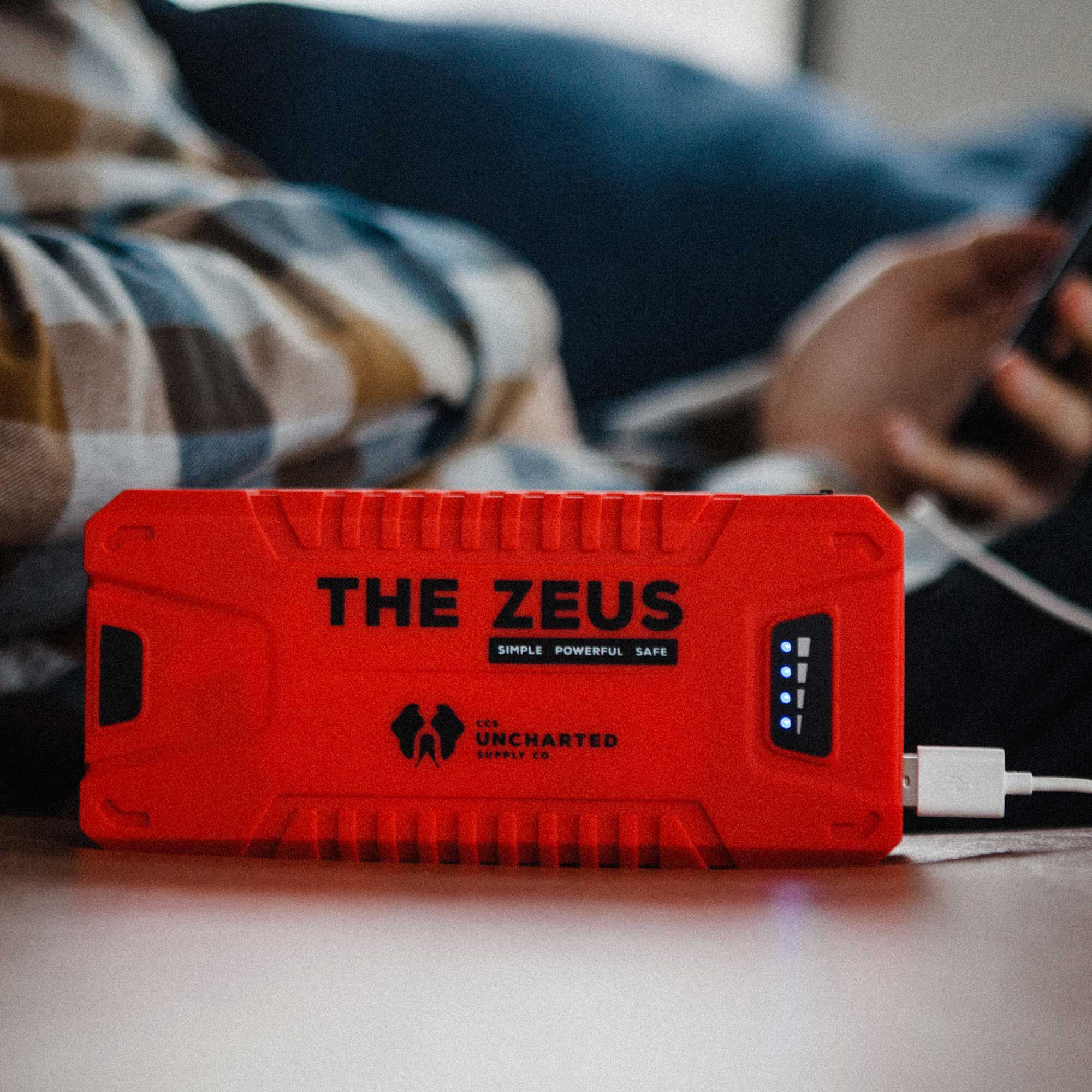 The Zeus Portable Jump Starter USB Charger MeatEater