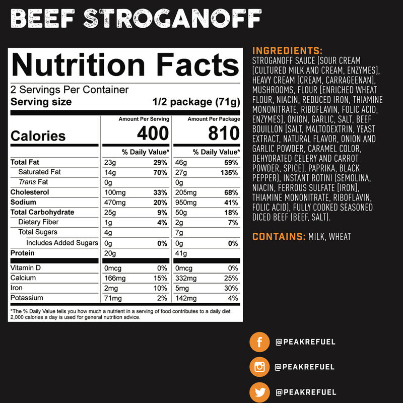 Peak Refuel Beef Stroganoff image number 1