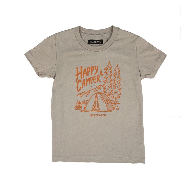 Ret Katedral Grusom Happy Camper Kids T-Shirt | MeatEater