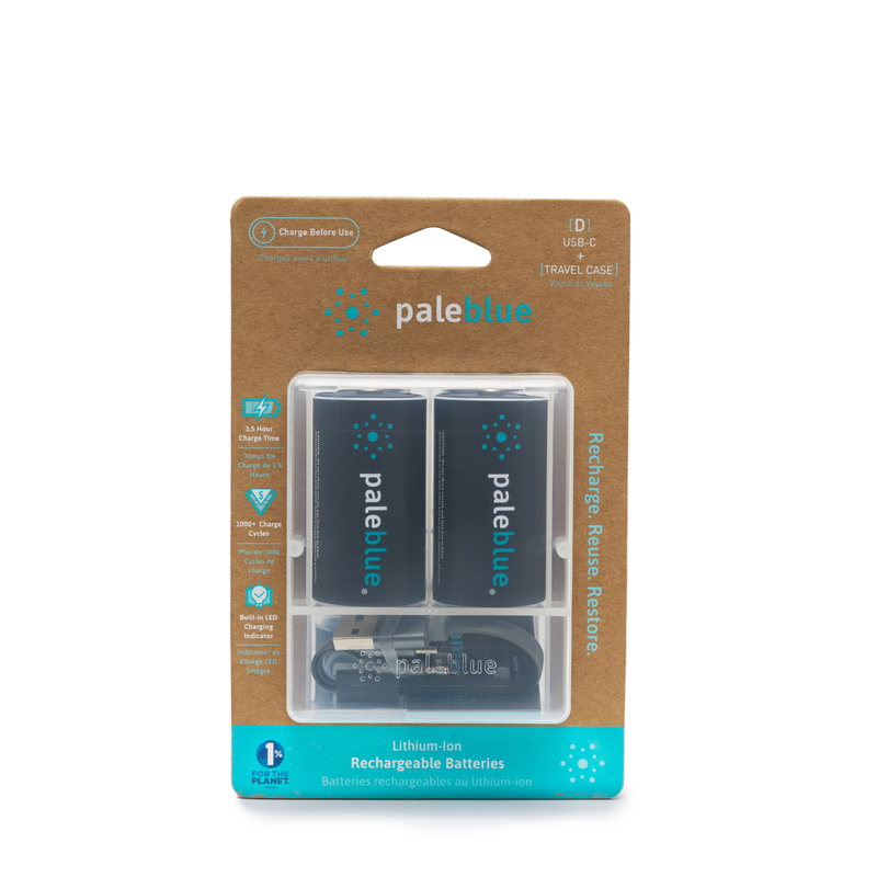 Pale Blue Rechargeable D Batteries image number 3