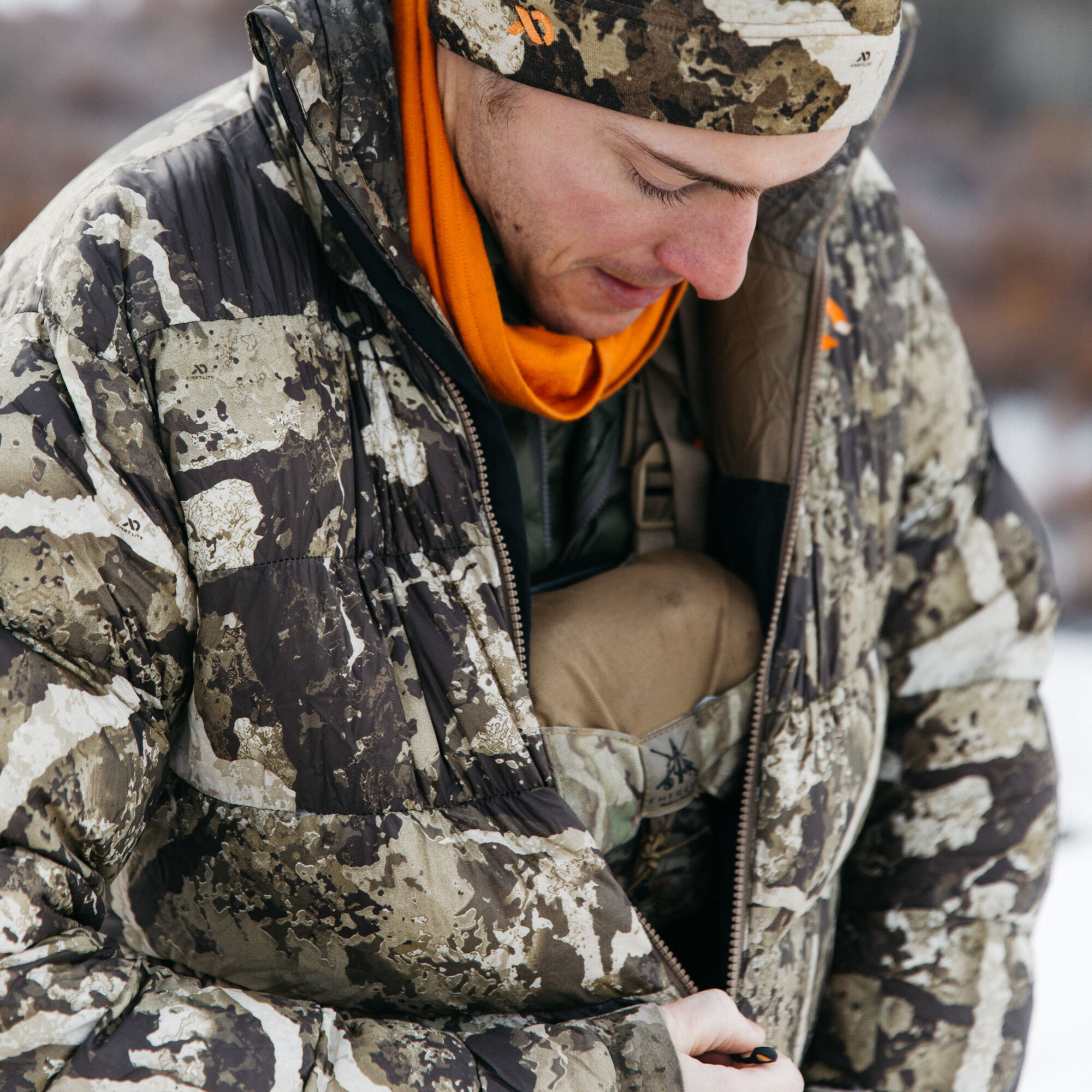Hunting puffer jacket top