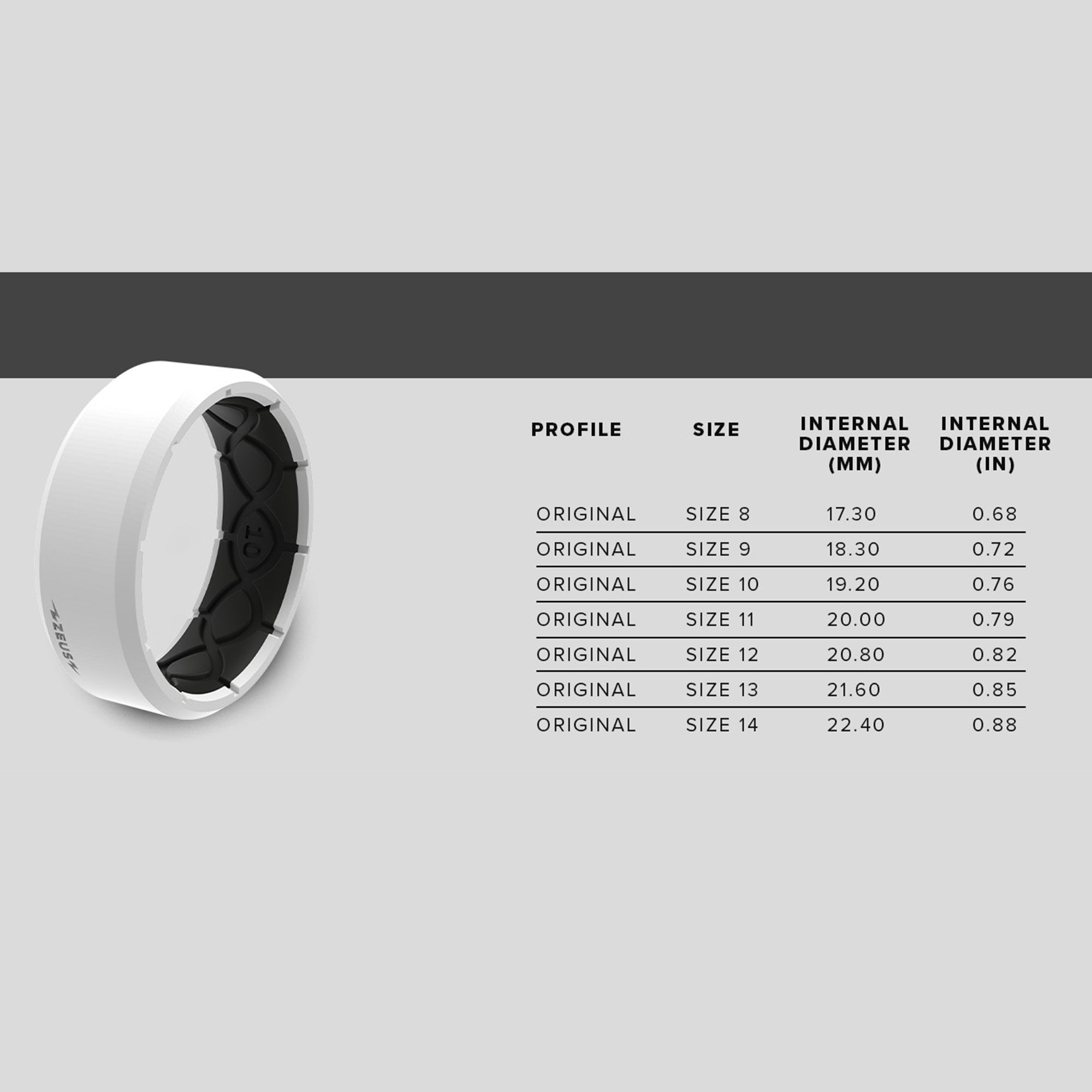 Groove ring sale sizing