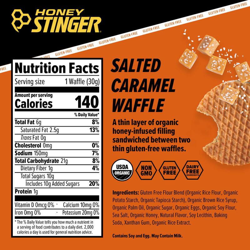 Honey Stinger Salted Carmel Waffles image number 4