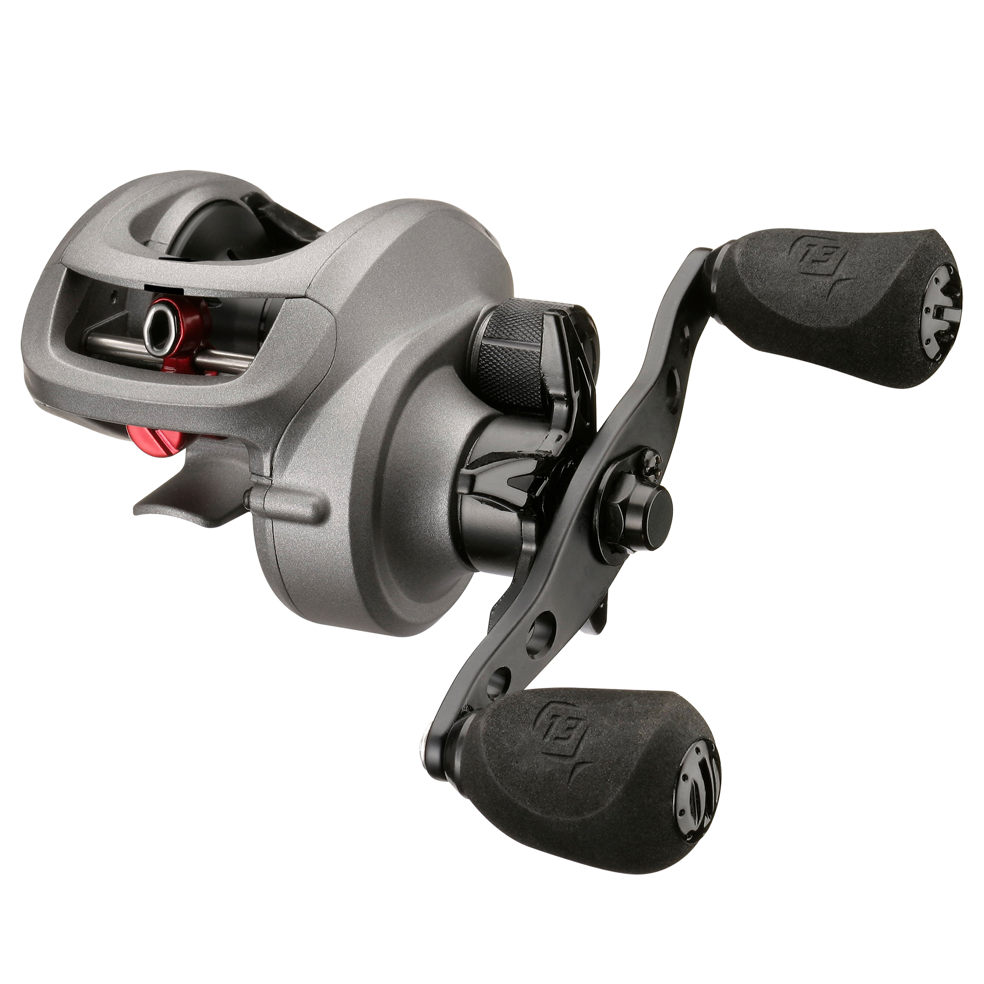 13 FISHING - Inception Slide Baitcast Reel - 8.1:1 Gear Ratio - Right Hand  Retrieve (Fresh+Salt) - INSLD2-8.1-RH, Gray